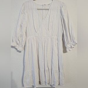 CJLA white ruffle dress